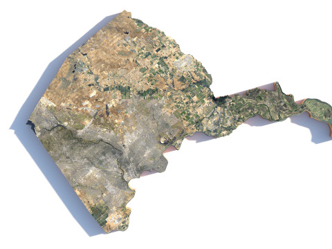 Sacramento Terrain city California USA 3D 모델