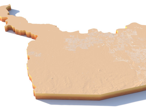 Sacramento Terrain city California USA 3D 모델