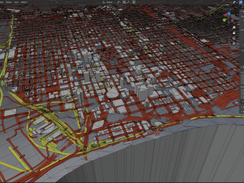 Sacramento Terrain city California USA 3D 모델