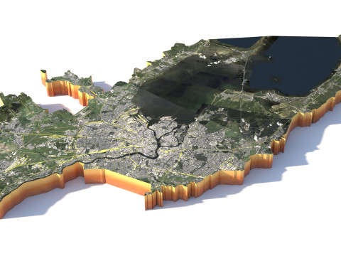 Saint Petersburg Terrain city Russia 3D मॉडल
