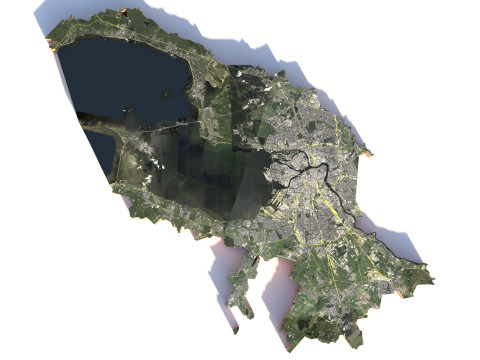Saint Petersburg Terrain city Russia 3D मॉडल