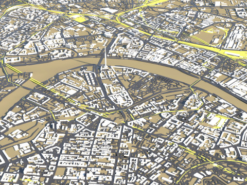 Saint Petersburg Terrain city Russia 3D मॉडल