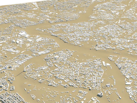 Saint Petersburg Terrain city Russia 3D मॉडल