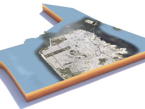 San Francisco Terrain city California USA 3D मॉडल