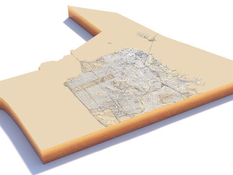 San Francisco Terrain city California USA 3D मॉडल