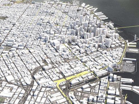 San Francisco Terrain city California USA 3D मॉडल