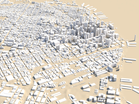 San Francisco Terrain city California USA 3D मॉडल
