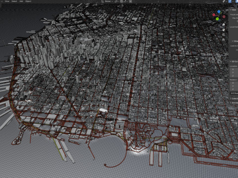 San Francisco Terrain city California USA 3D मॉडल
