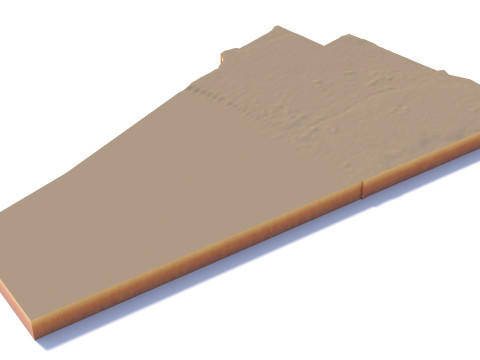 Santa Monica Terrain city California USA Model 3D