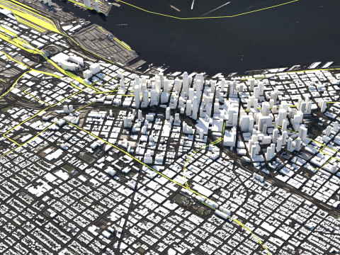Seattle Washington Terrain city USA 3Dモデル