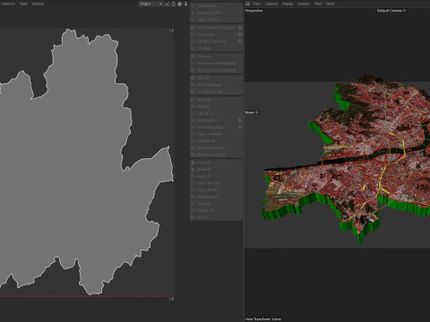 Seattle Washington Terrain city USA 3D Model