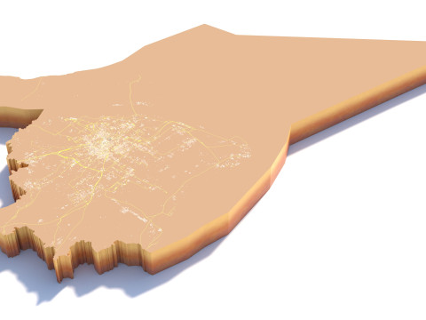 Shanghai Terrain city China 3Dモデル