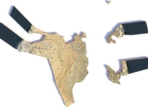 SharjahTerrain city Birleşik Arap Emirlikleri BAE 3D Model