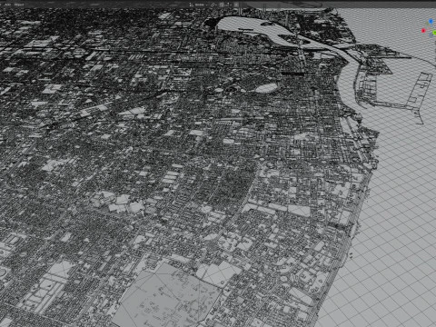 SharjahTerrain city Birleşik Arap Emirlikleri BAE 3D Model