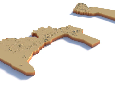 Shenzhen Terrain city China 3D Model
