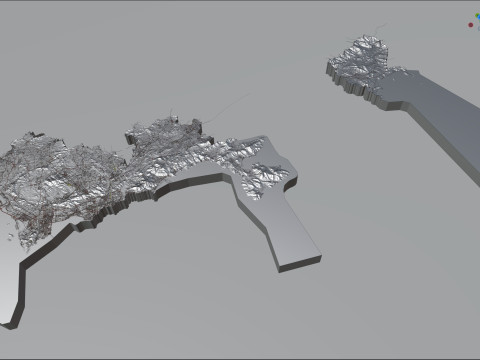 Shenzhen Terrain city China 3D Модель