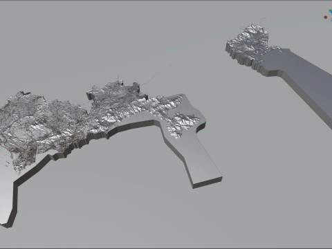 Shenzhen Terrain city China 3D Model