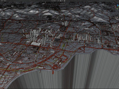 Shenzhen Terrain city China 3D Model