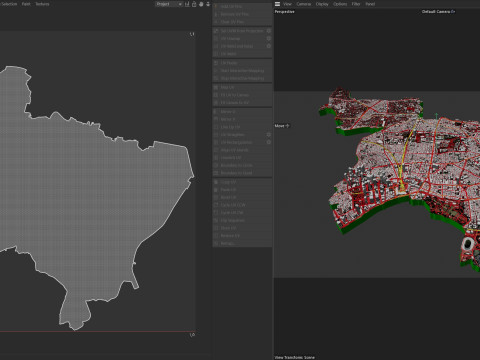 Shinjuku Terrain city Japan 3D Model