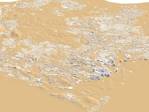 Singapore Full Terrain city 3D Модель