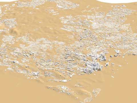 Singapore Full Terrain city 3D Model