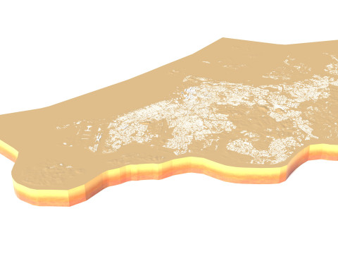 Singapore Full Terrain city 3D Модель