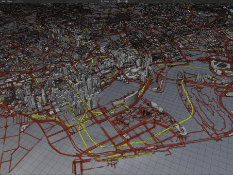 Singapore Full Terrain city 3D Model