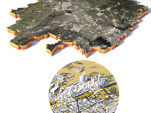 Kota Medan Sydney Australia Model 3D