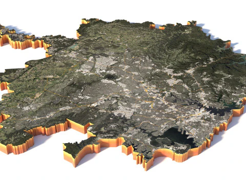 Sydney Terrain city Australia 3D Model
