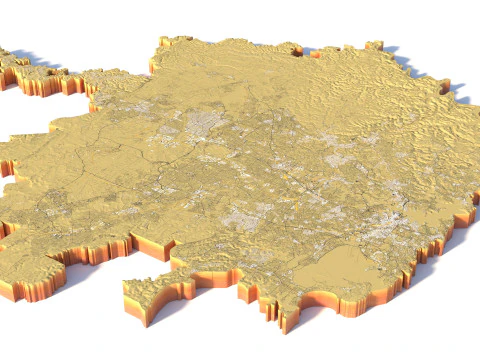 Sydney Terrain city Australia 3D Model