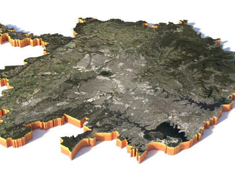 Sydney Terrain city Australia 3D Model
