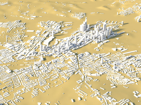 Sydney Terrain city Australia 3D Модель