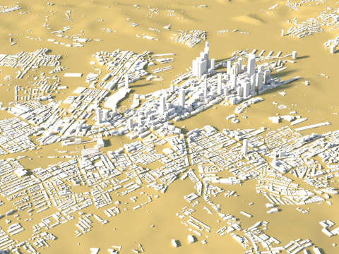 Sydney Terrain city Australia 3D Model