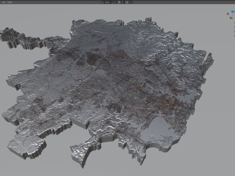 Sydney Terrain city Australia 3D Модель