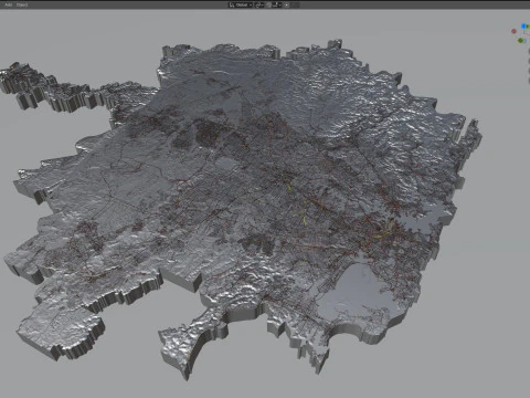 Sydney Terrain city Australia 3D Model
