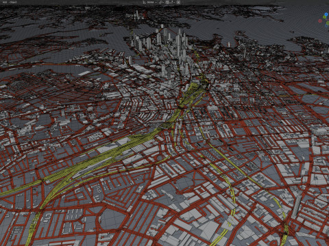 Sydney Terrain city Australia 3D Модель