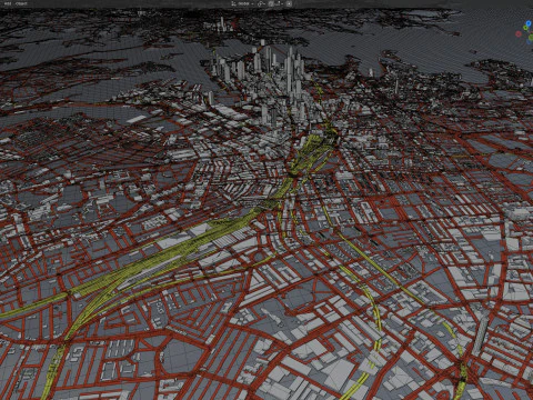 Sydney Terrain city Australia 3D Model
