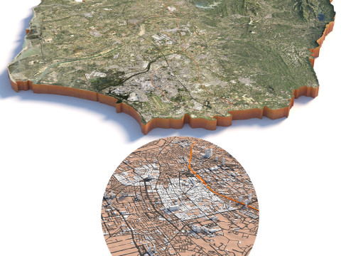 Tainan Terrain city Taiwan 3D Model