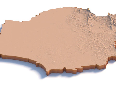Tainan Terrain city Taiwan 3D Model