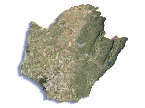 Tainan Terrain city Taiwan 3D Model
