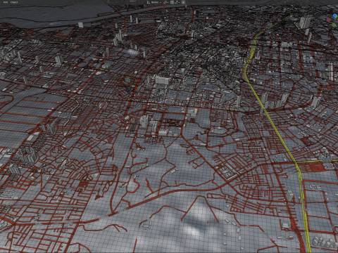 Tainan Terrain city Taiwan Modèle 3D