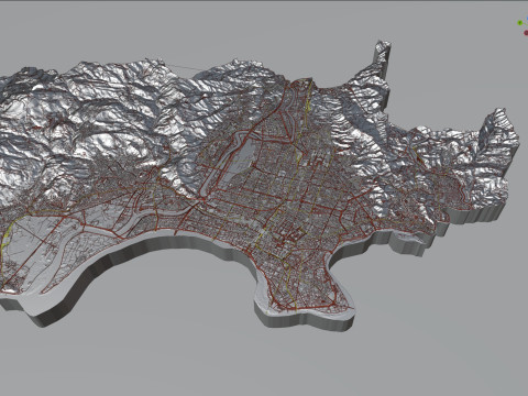 Tainan Terrain city Taiwan Modèle 3D