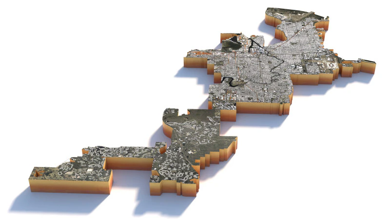 Tampa Bay Terrain city Florida USA 3D Model .c4d .max .obj .3ds .fbx .stl .blend 