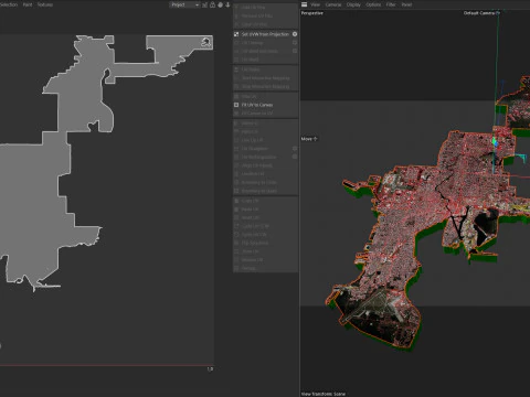 Tampa Bay Terrain city Florida USA 3D Model
