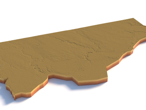 Toronto Terrain city Canada 3D Model