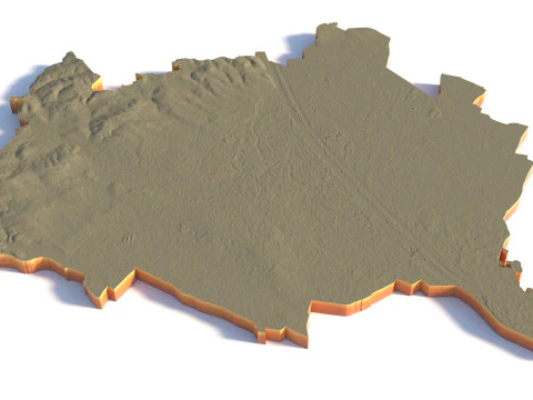 Vienna Terrain city Austria 3D Model
