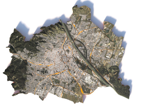 Vienna Terrain city Austria 3D Модель