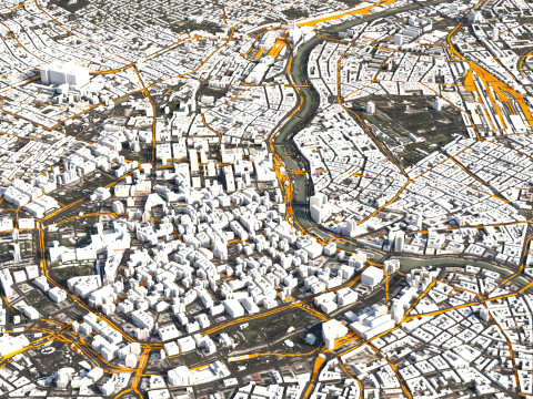 Vienna Terrain city Austria 3D Модель