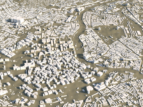 Vienna Terrain city Austria 3D Модель
