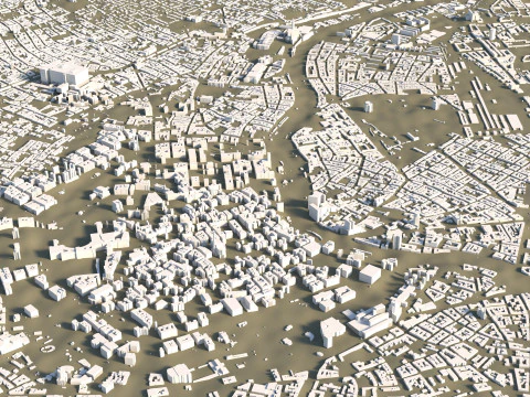 Vienna Terrain city Austria 3D Model